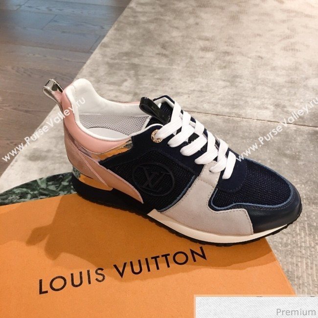 Louis Vuitton Run Away Sneaker 1A4XNL Pink/Navy Blue/Light Grey 2019(For Men and Women) (KL-9031110)