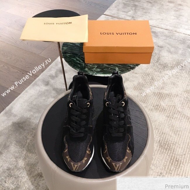 Louis Vuitton Run Away Sneaker 1A4XNL Black/Monogram Canvas 2019(For Men and Women) (KL-9031111)