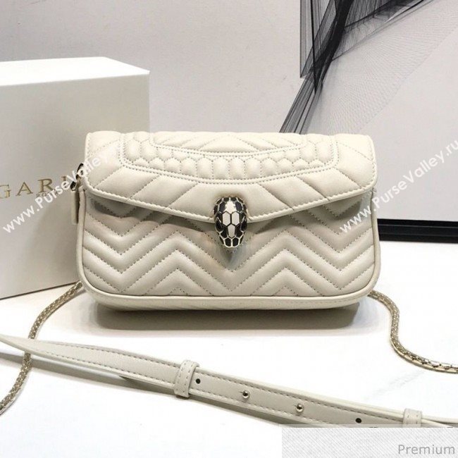 Bvlgari Serpenti Forever Belt Bag 287568 White 2019 (XYD-9041264)