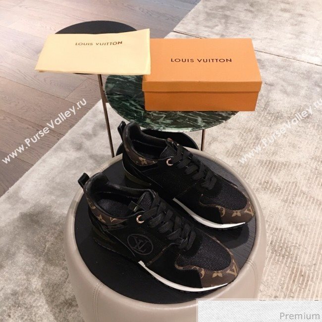 Louis Vuitton Run Away Sneaker 1A4XNL Black/Monogram Canvas 2019(For Men and Women) (KL-9031111)