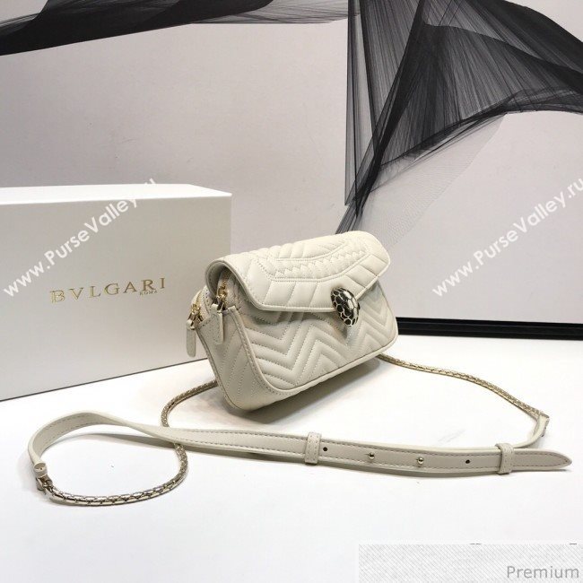 Bvlgari Serpenti Forever Belt Bag 287568 White 2019 (XYD-9041264)