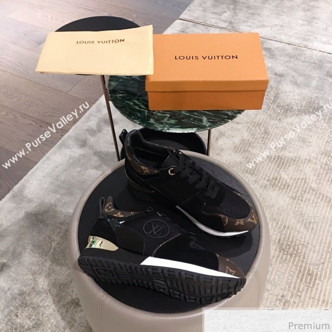 Louis Vuitton Run Away Sneaker 1A4XNL Black/Monogram Canvas 2019(For Men and Women) (KL-9031111)