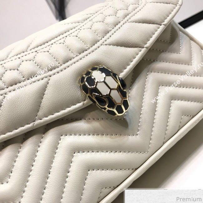 Bvlgari Serpenti Forever Belt Bag 287568 White 2019 (XYD-9041264)