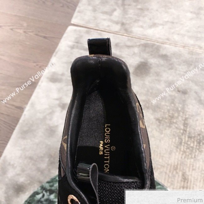 Louis Vuitton Run Away Sneaker 1A4XNL Black/Monogram Canvas 2019(For Men and Women) (KL-9031111)
