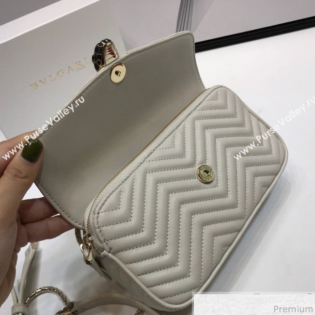 Bvlgari Serpenti Forever Belt Bag 287568 White 2019 (XYD-9041264)