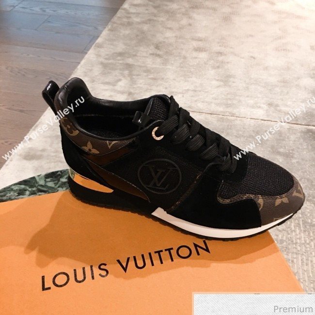 Louis Vuitton Run Away Sneaker 1A4XNL Black/Monogram Canvas 2019(For Men and Women) (KL-9031111)