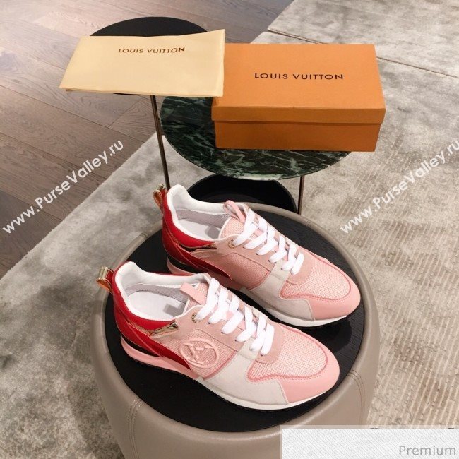 Louis Vuitton Run Away Sneaker 1A4XNL Red/Pink/Light Grey 2019(For Men and Women) (KL-9031112)