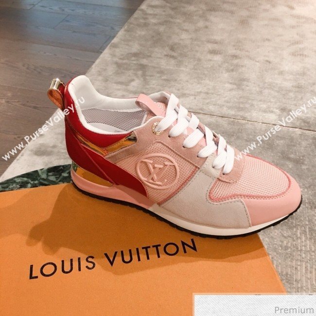 Louis Vuitton Run Away Sneaker 1A4XNL Red/Pink/Light Grey 2019(For Men and Women) (KL-9031112)