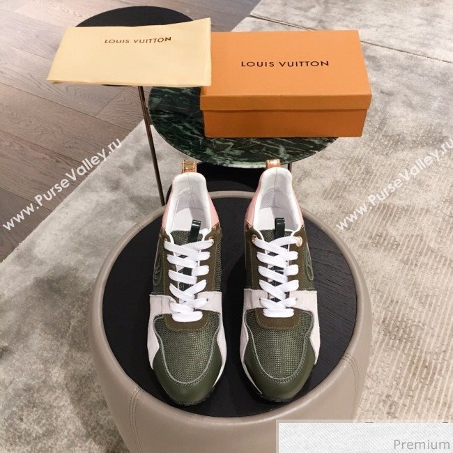 Louis Vuitton Run Away Sneaker 1A4XNL Pink/Green/Light Grey 2019(For Men and Women) (KL-9031113)