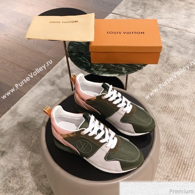 Louis Vuitton Run Away Sneaker 1A4XNL Pink/Green/Light Grey 2019(For Men and Women) (KL-9031113)