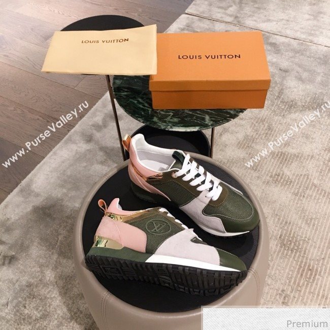 Louis Vuitton Run Away Sneaker 1A4XNL Pink/Green/Light Grey 2019(For Men and Women) (KL-9031113)