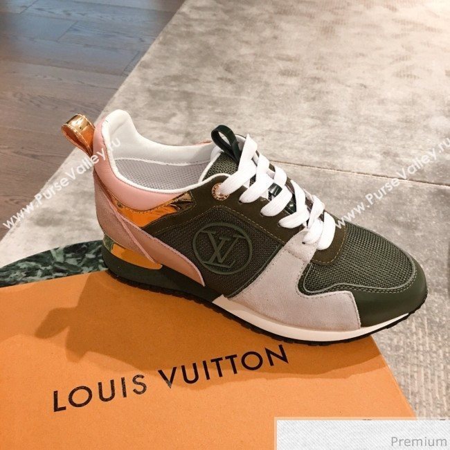 Louis Vuitton Run Away Sneaker 1A4XNL Pink/Green/Light Grey 2019(For Men and Women) (KL-9031113)