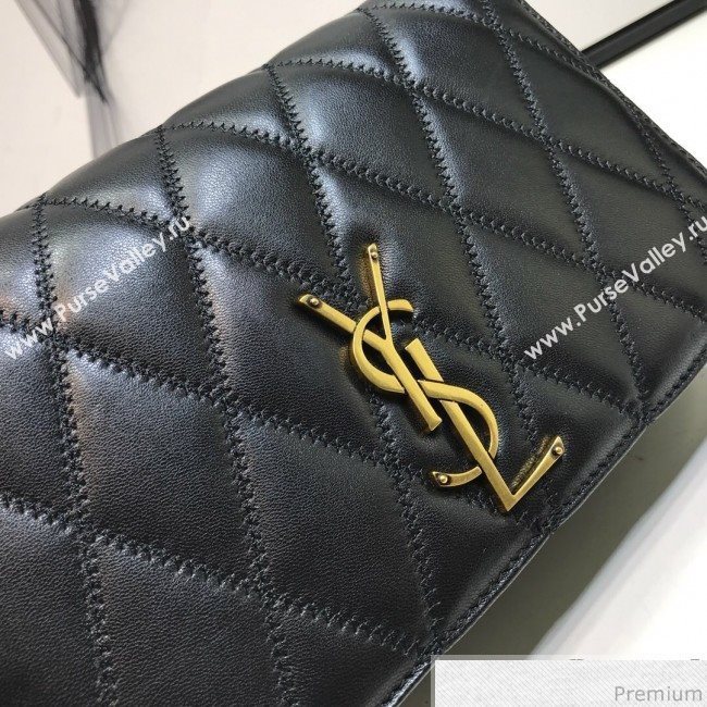 Saint Laurent Angie Chain Bag in Diamond Quilted Lambskin 568906 Black 2019 (XYD-9041268)