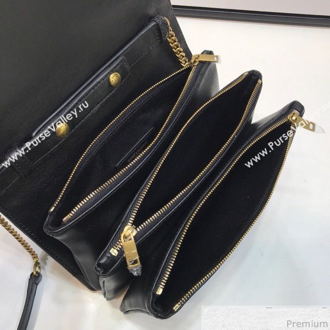 Saint Laurent Angie Chain Bag in Diamond Quilted Lambskin 568906 Black 2019 (XYD-9041268)
