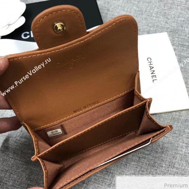 Chanel Quilting Classic Card Holder Brown (XGZ-9040868)