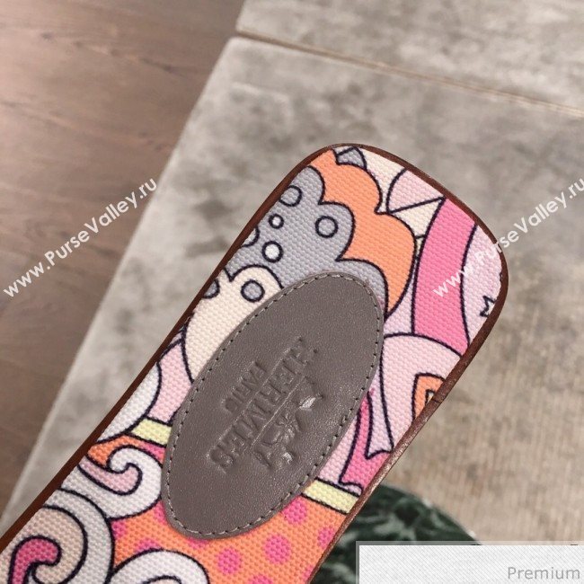 Hermes Oran Slide Flat Sandals on Print Insole Grey 2019 (KL-9031119)