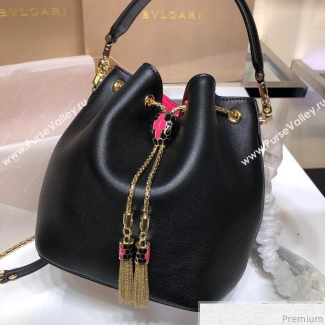 Bvlgari Serpenti Forever Bucket Bag 286990 Black 2019 (XYD-9041271)