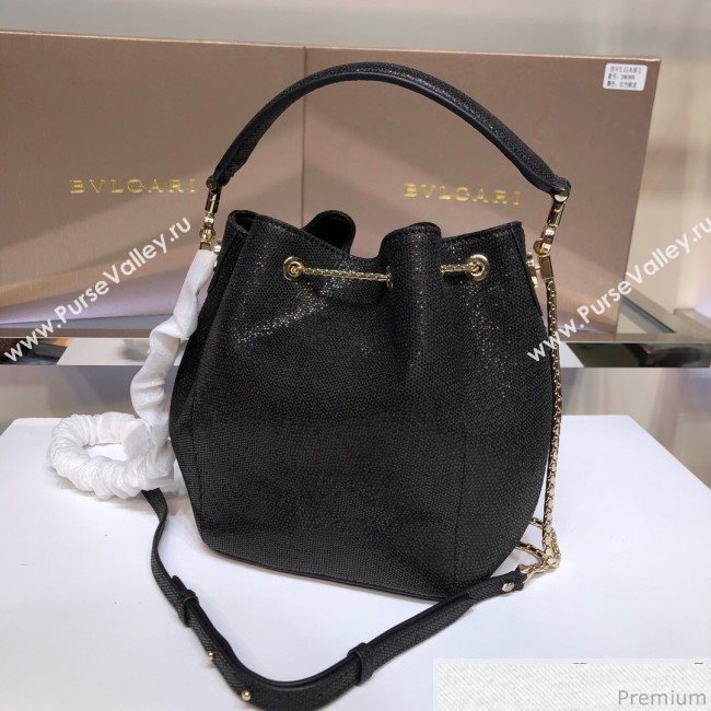 Bvlgari Serpenti Forever Bucket Bag Black 287613 (XYD-9041272)
