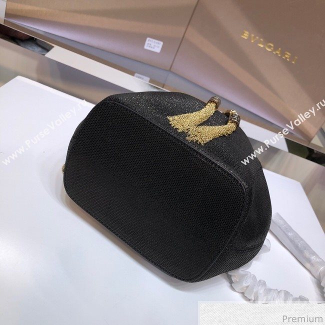Bvlgari Serpenti Forever Bucket Bag Black 287613 (XYD-9041272)