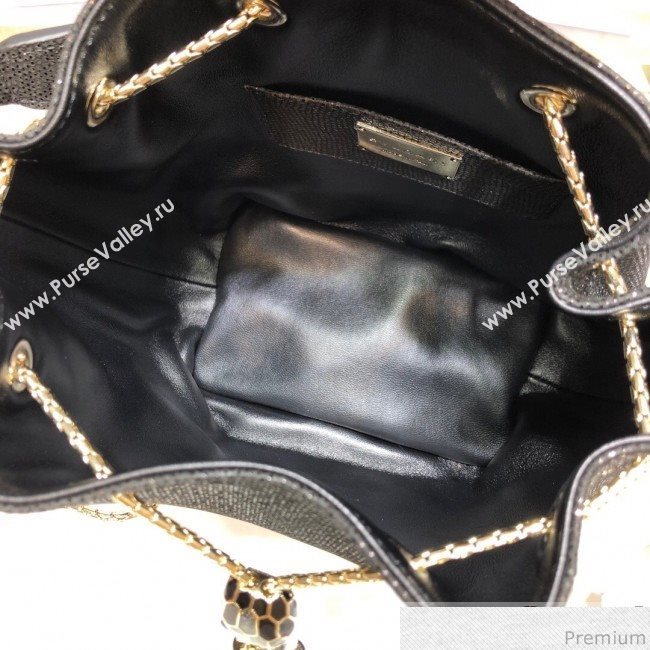 Bvlgari Serpenti Forever Bucket Bag Black 287613 (XYD-9041272)