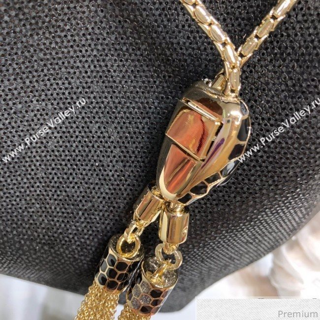 Bvlgari Serpenti Forever Bucket Bag Black 287613 (XYD-9041272)