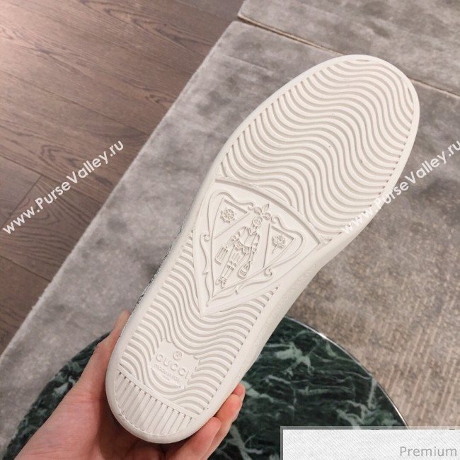Gucci Ace Sneaker with Loved Print 553385 White 2019(For Women and Men) (KL-9031122)