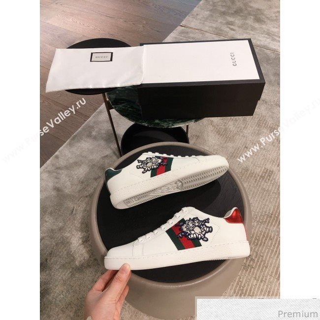 Gucci Ace Sneaker with Three Little Pigs 553385 White 2019(For Women and Men) (KL-9031121)