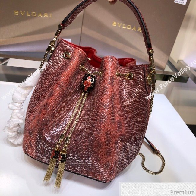 Bvlgari Serpenti Forever Bucket Bag 287613 Pink 2019 (XYD-9041274)