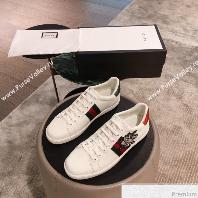 Gucci Ace Sneaker with Three Little Pigs 553385 White 2019(For Women and Men) (KL-9031121)