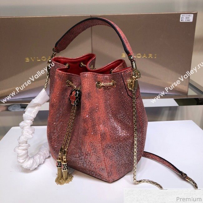 Bvlgari Serpenti Forever Bucket Bag 287613 Pink 2019 (XYD-9041274)