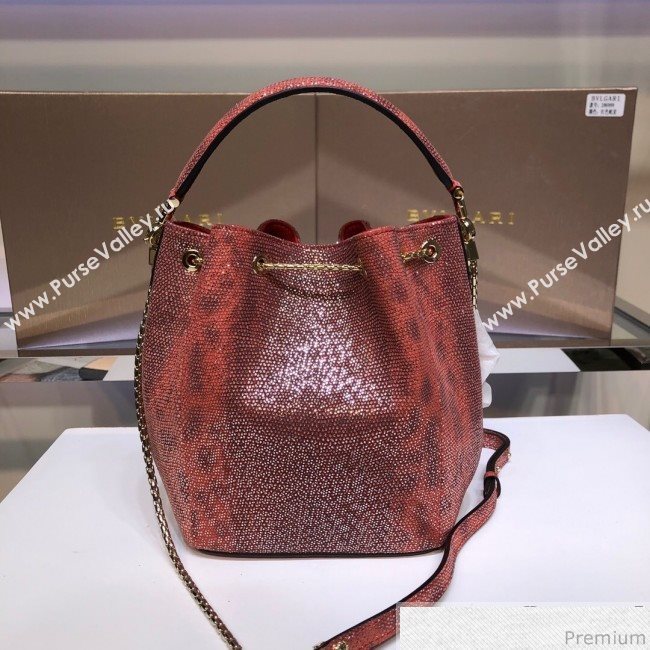 Bvlgari Serpenti Forever Bucket Bag 287613 Pink 2019 (XYD-9041274)