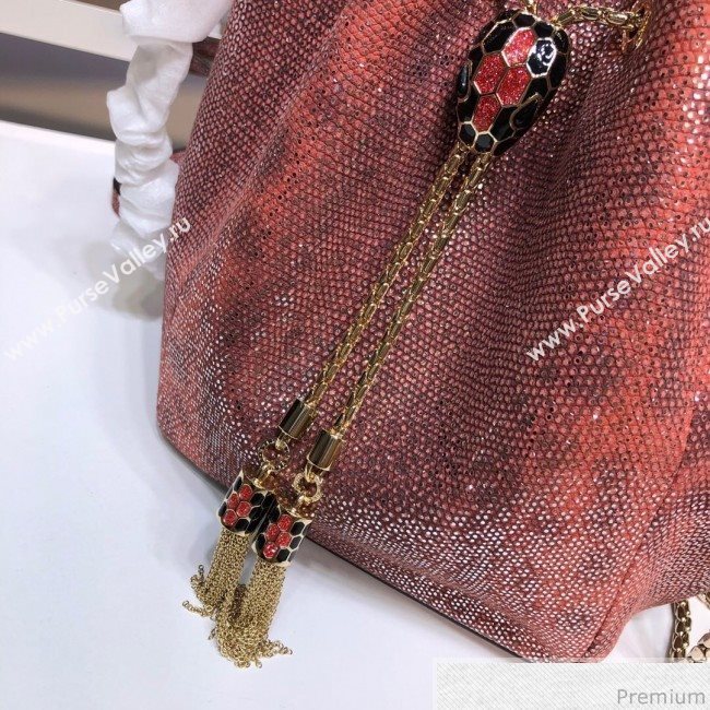 Bvlgari Serpenti Forever Bucket Bag 287613 Pink 2019 (XYD-9041274)