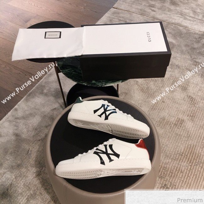 Gucci Ace Sneaker with NY Print 553385 White 2019(For Women and Men) (KL-9031123)