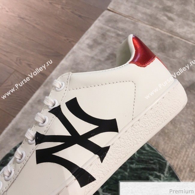Gucci Ace Sneaker with NY Print 553385 White 2019(For Women and Men) (KL-9031123)
