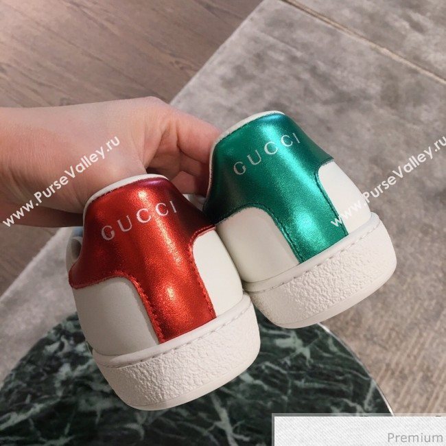 Gucci Ace Sneaker with Wolf Print 553385 White 2019(For Women and Men) (KL-9031124)