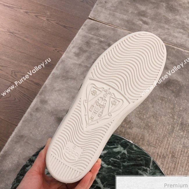 Gucci Ace Sneaker with Wolf Print 553385 White 2019(For Women and Men) (KL-9031124)