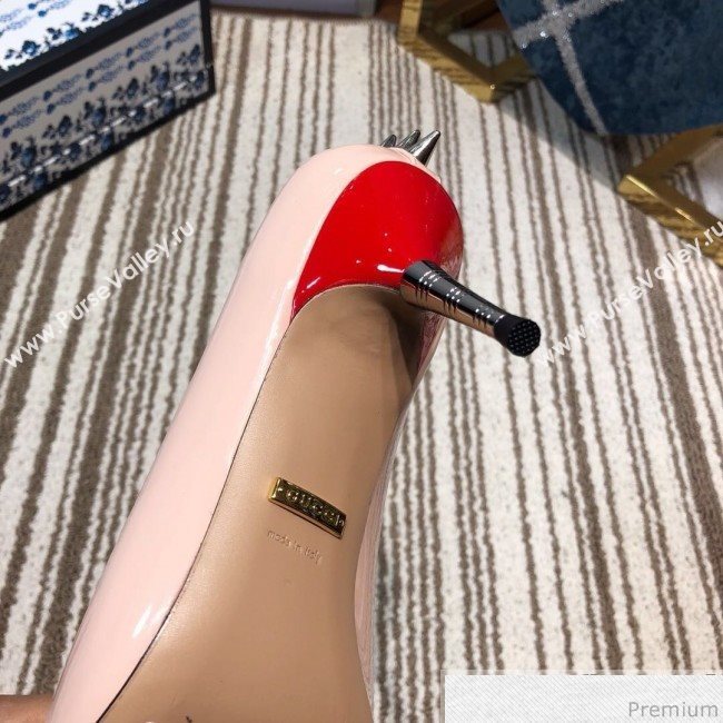 Gucci Leather Spikes Heel Pumps with Bow 549666 Pink 2019 (DLY-9031134)