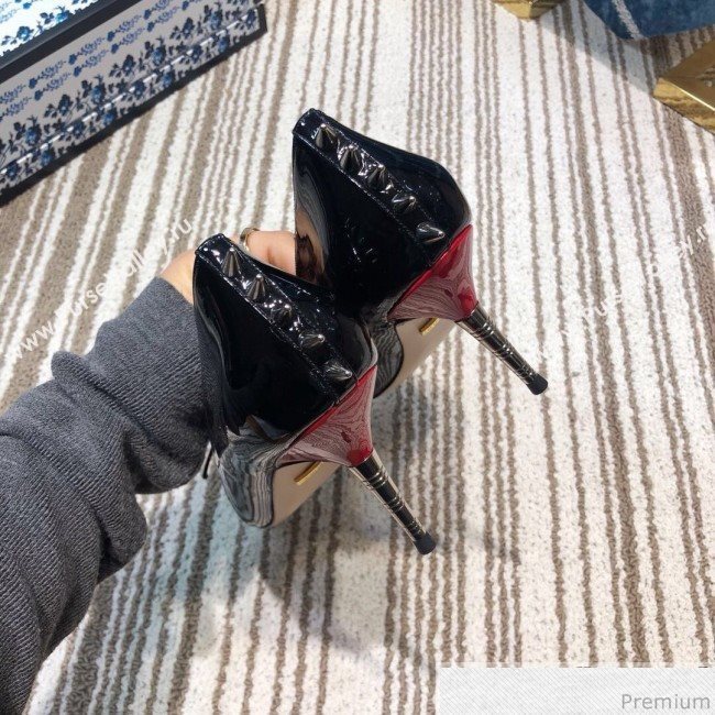 Gucci Leather Spikes Heel Pumps with Bow 549666 Black 2019 (DLY-9031135)