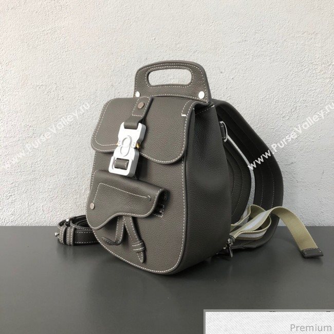 Dior Mens Small Saddle Homme Backpack Grey 2019 (WEIP-9041309)