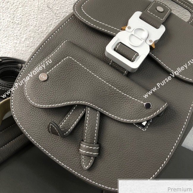Dior Mens Small Saddle Homme Backpack Grey 2019 (WEIP-9041309)