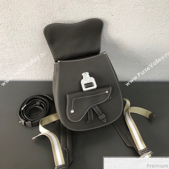 Dior Mens Small Saddle Homme Backpack Grey 2019 (WEIP-9041309)