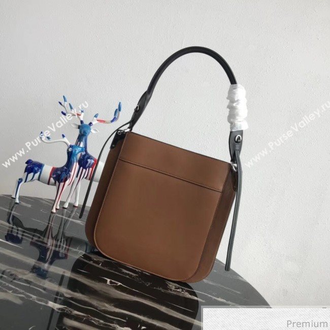 Prada Margit Leather Shoulder Bag 1BC076 Brown 2019 (PYZ-9041314)