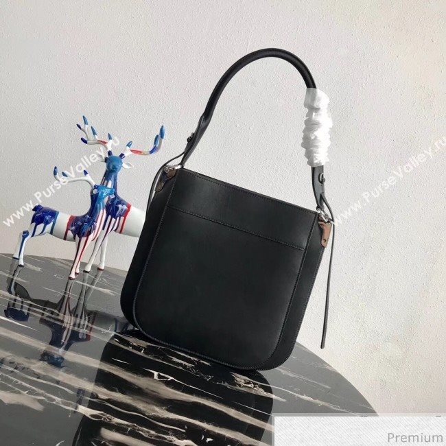 Prada Margit Leather Shoulder Bag 1BC076 Black 2019 (PYZ-9041315)