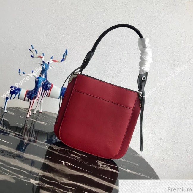 Prada Margit Leather Shoulder Bag 1BC076 Red 2019 (PYZ-9041317)