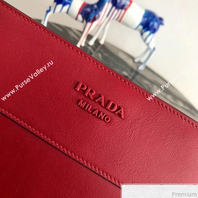 Prada Margit Leather Shoulder Bag 1BC076 Red 2019 (PYZ-9041317)