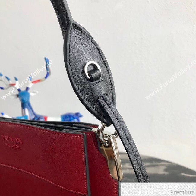 Prada Margit Leather Shoulder Bag 1BC076 Red 2019 (PYZ-9041317)