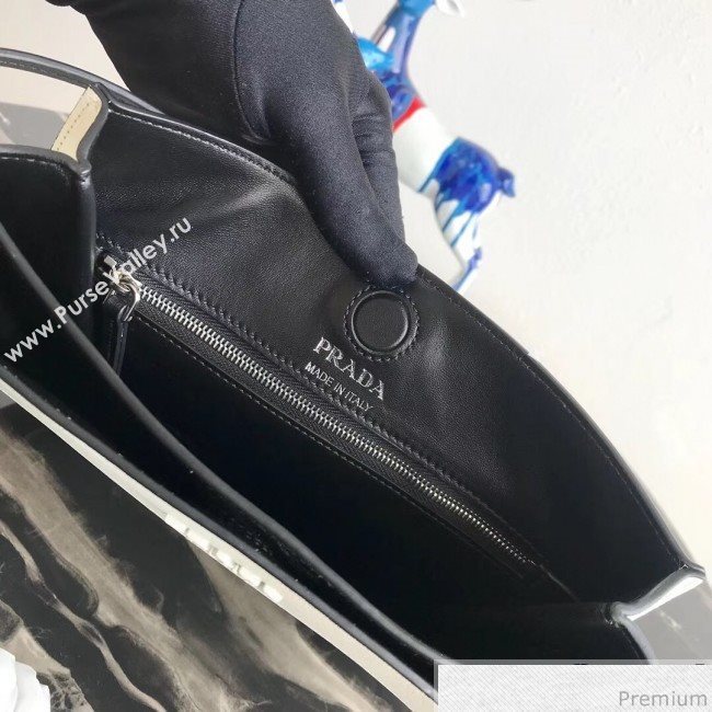 Prada Margit Leather Shoulder Bag 1BC076 White 2019 (PYZ-9041316)
