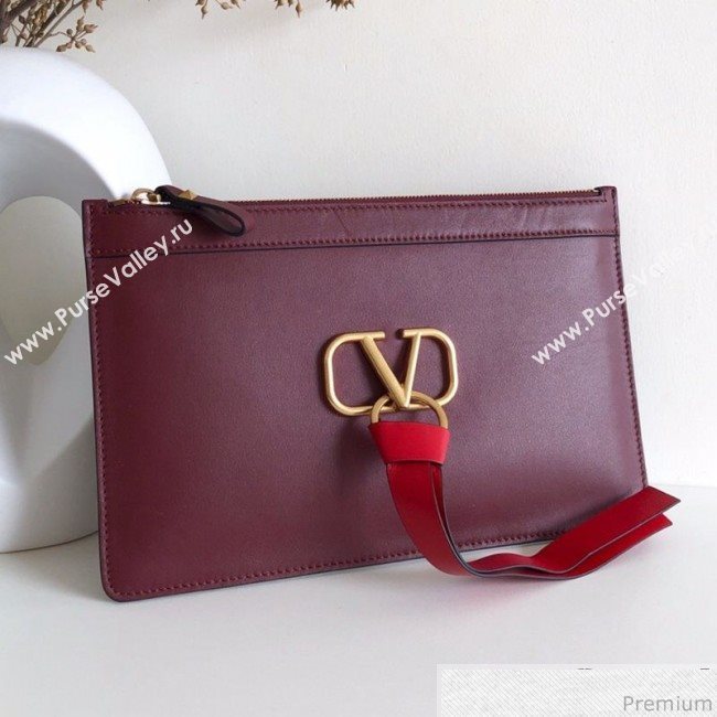 Valentino VRING Pouch Burgundy 2019 (JJ3-9041318)