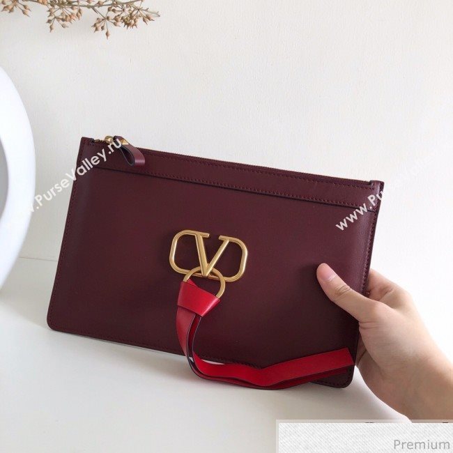 Valentino VRING Pouch Burgundy 2019 (JJ3-9041318)