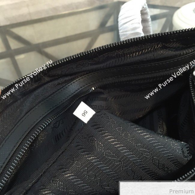 Prada Nylon Logo Top Handle Bag 2VG024 Black/Grey 2019 (NANA-9030721)